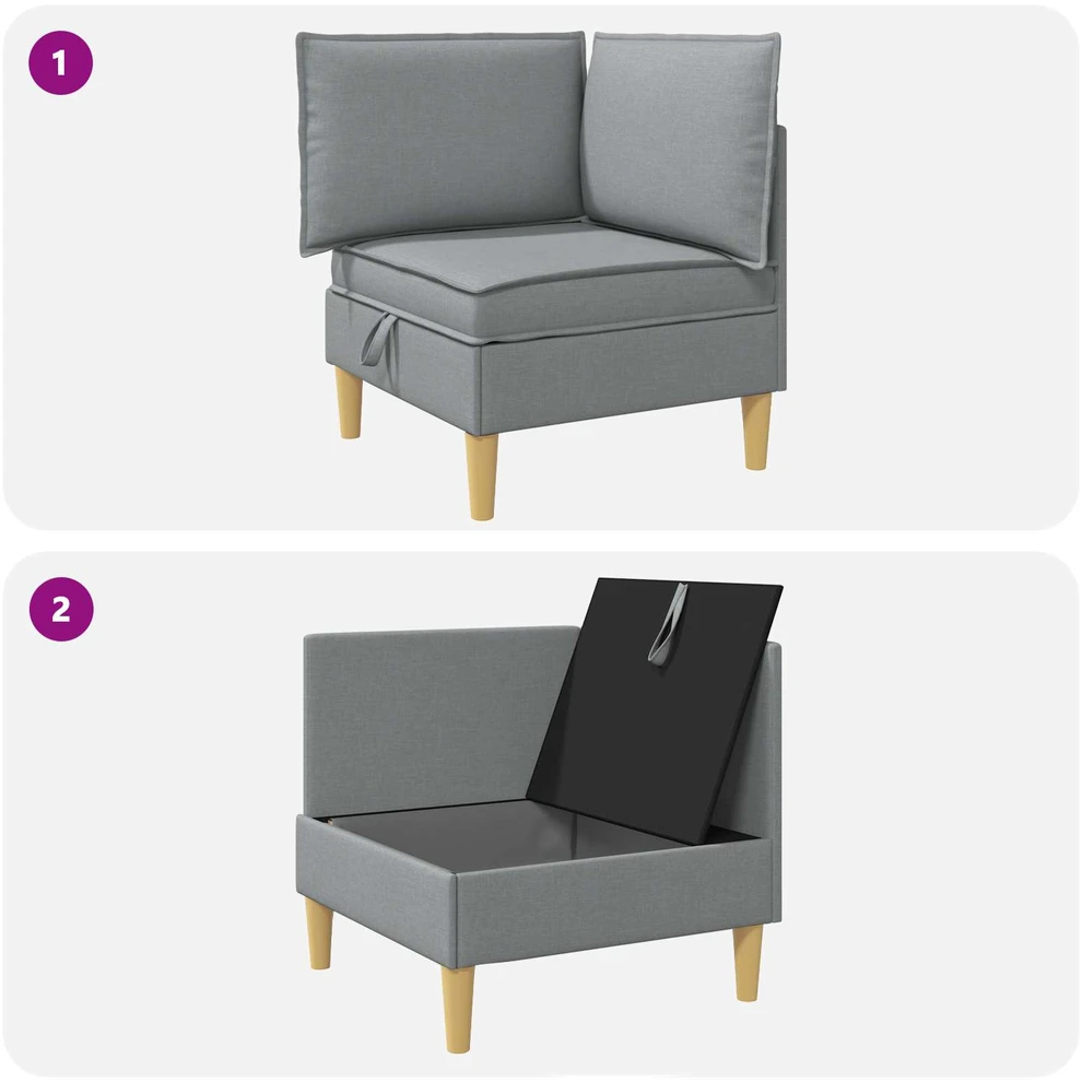 Sofa su saugojimu Audinys