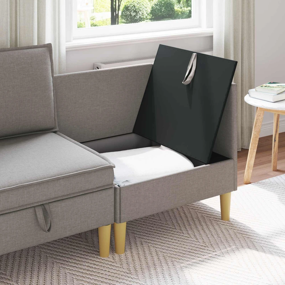 Sofa su saugojimu Audinys