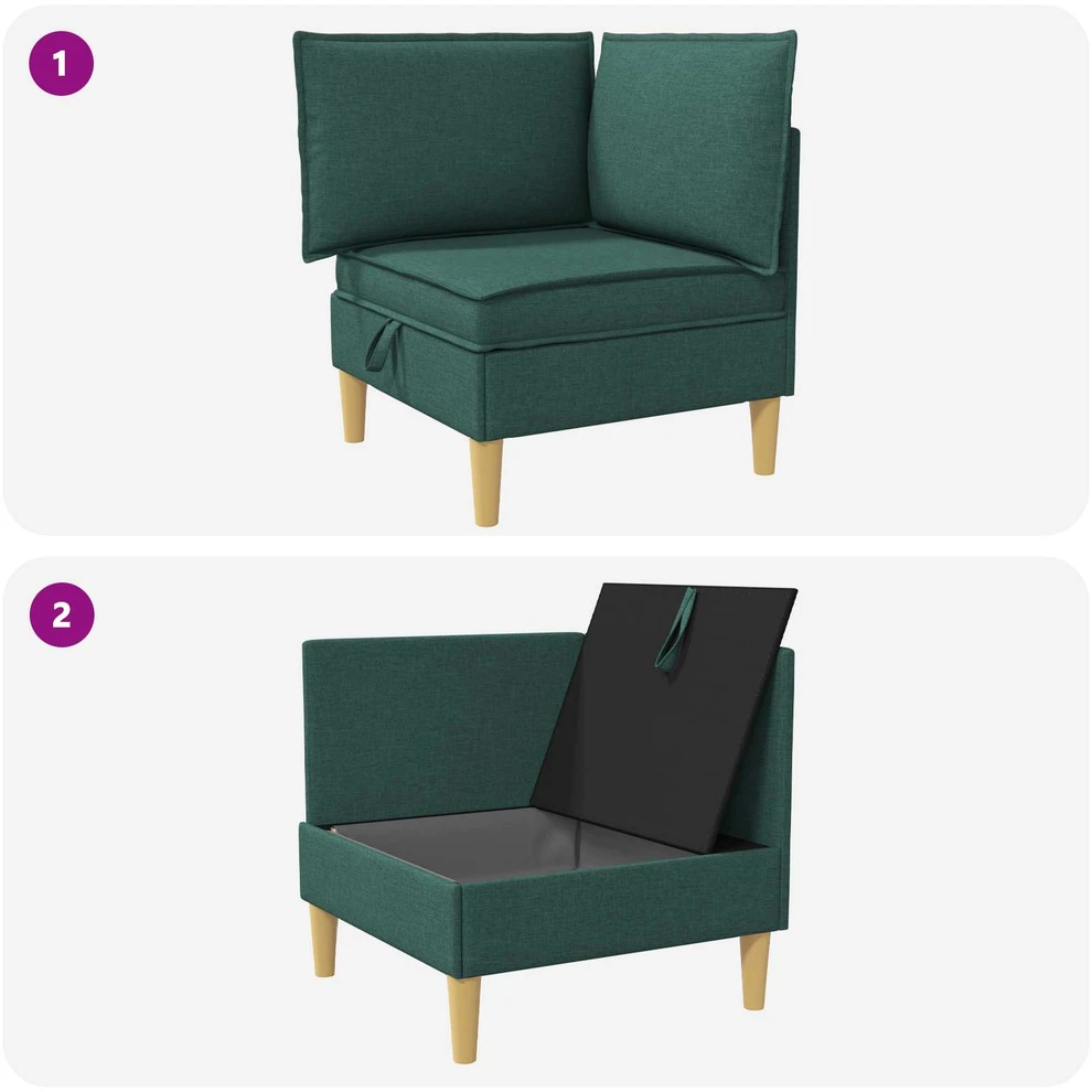 Sofa su saugojimu Audinys