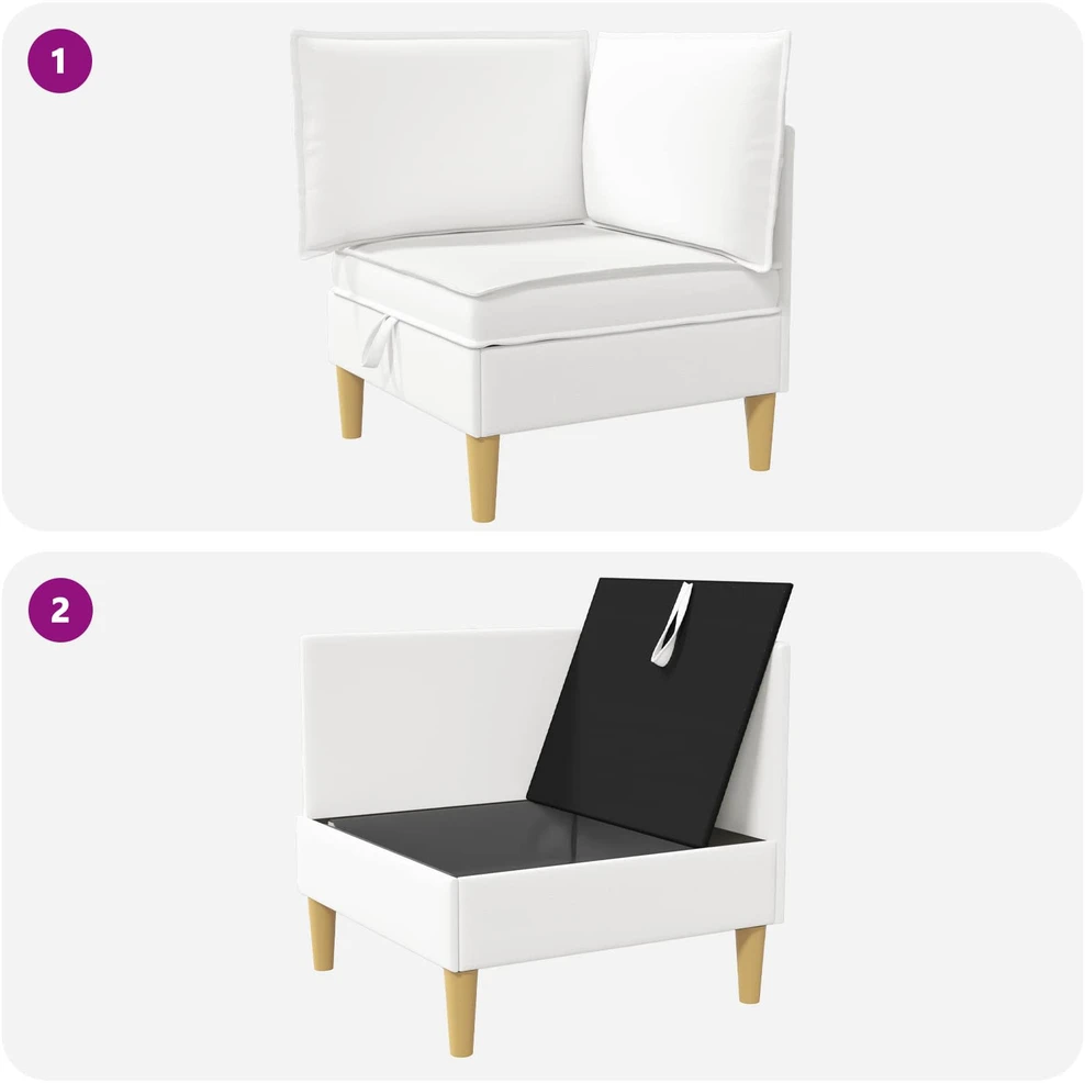 Sofa su saugojimu Audinys
