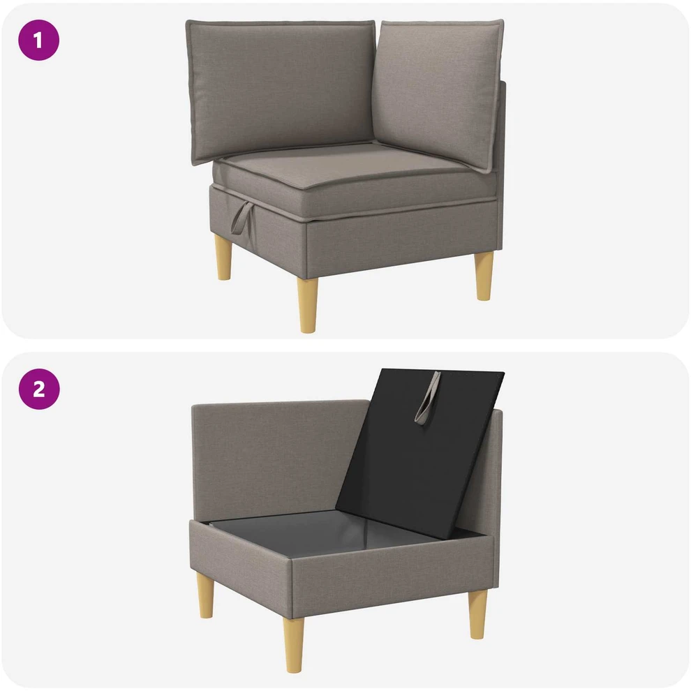 Sofa su saugojimu Audinys