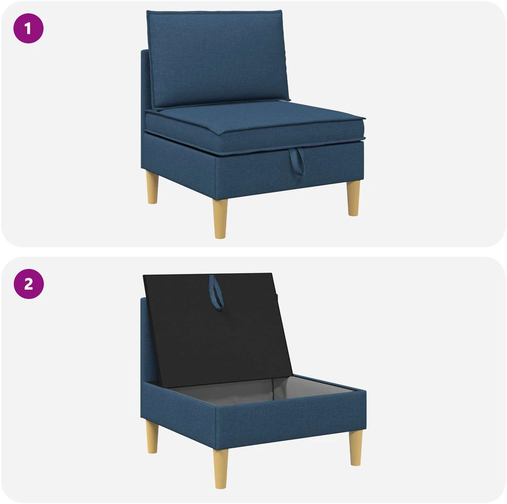 Sofa su saugojimu Audinys