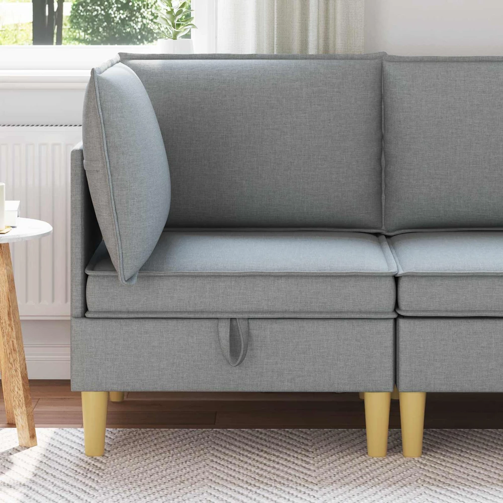 Sofa su saugojimu Audinys