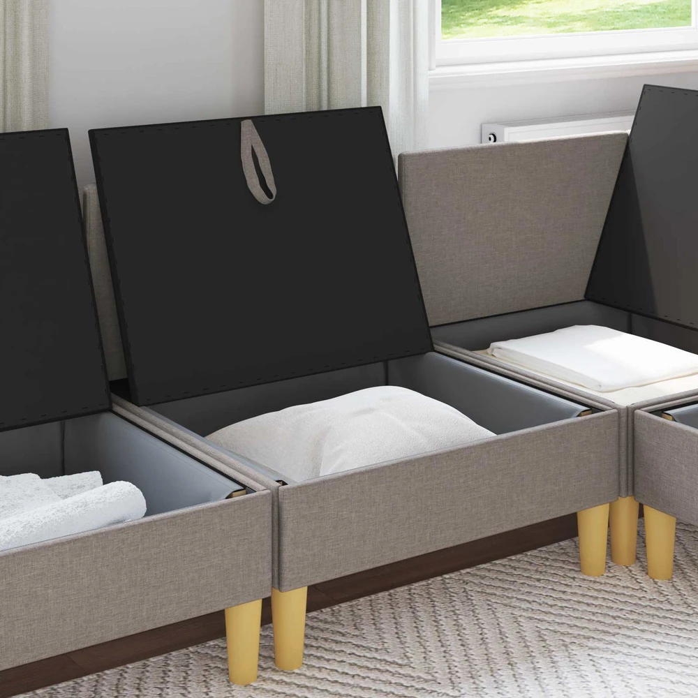 Sofa su saugojimu Audinys