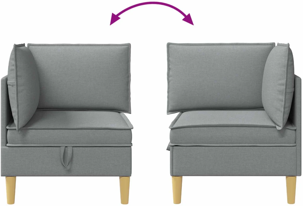 Sofa su saugojimu Audinys