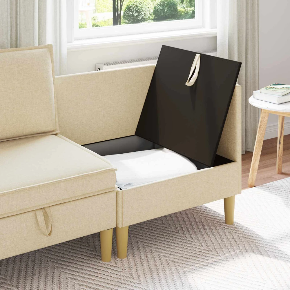 Sofa su saugojimu Audinys