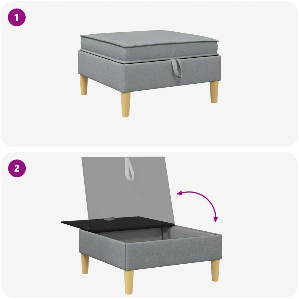 Sofa su saugojimu Audinys