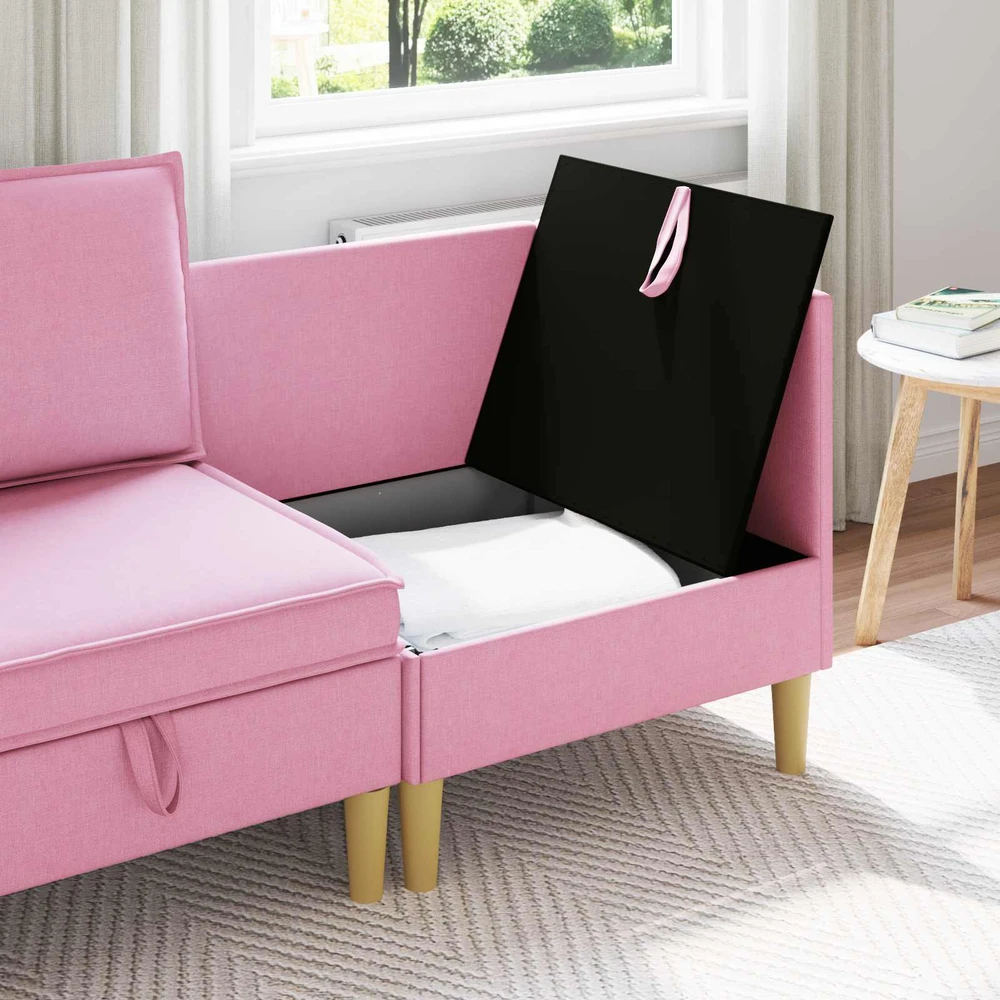 Sofa su saugojimu Audinys