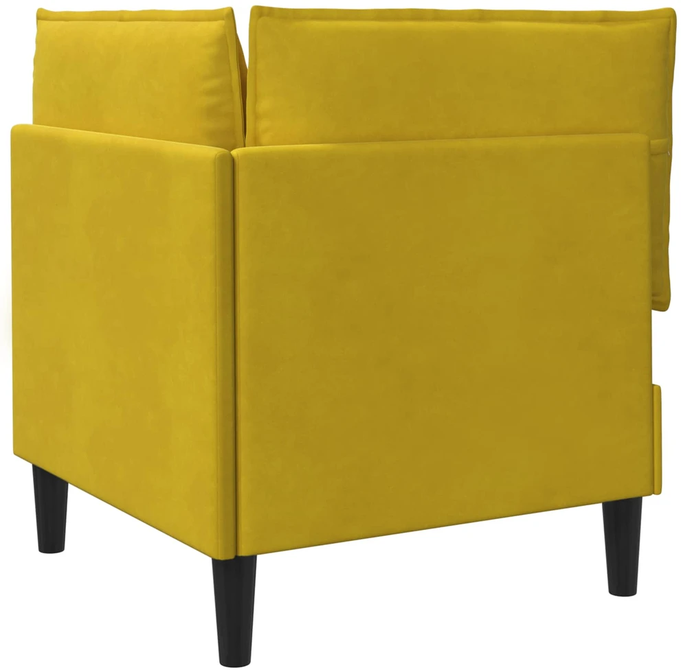 Sofa su saugojimu Geltona Aksomas