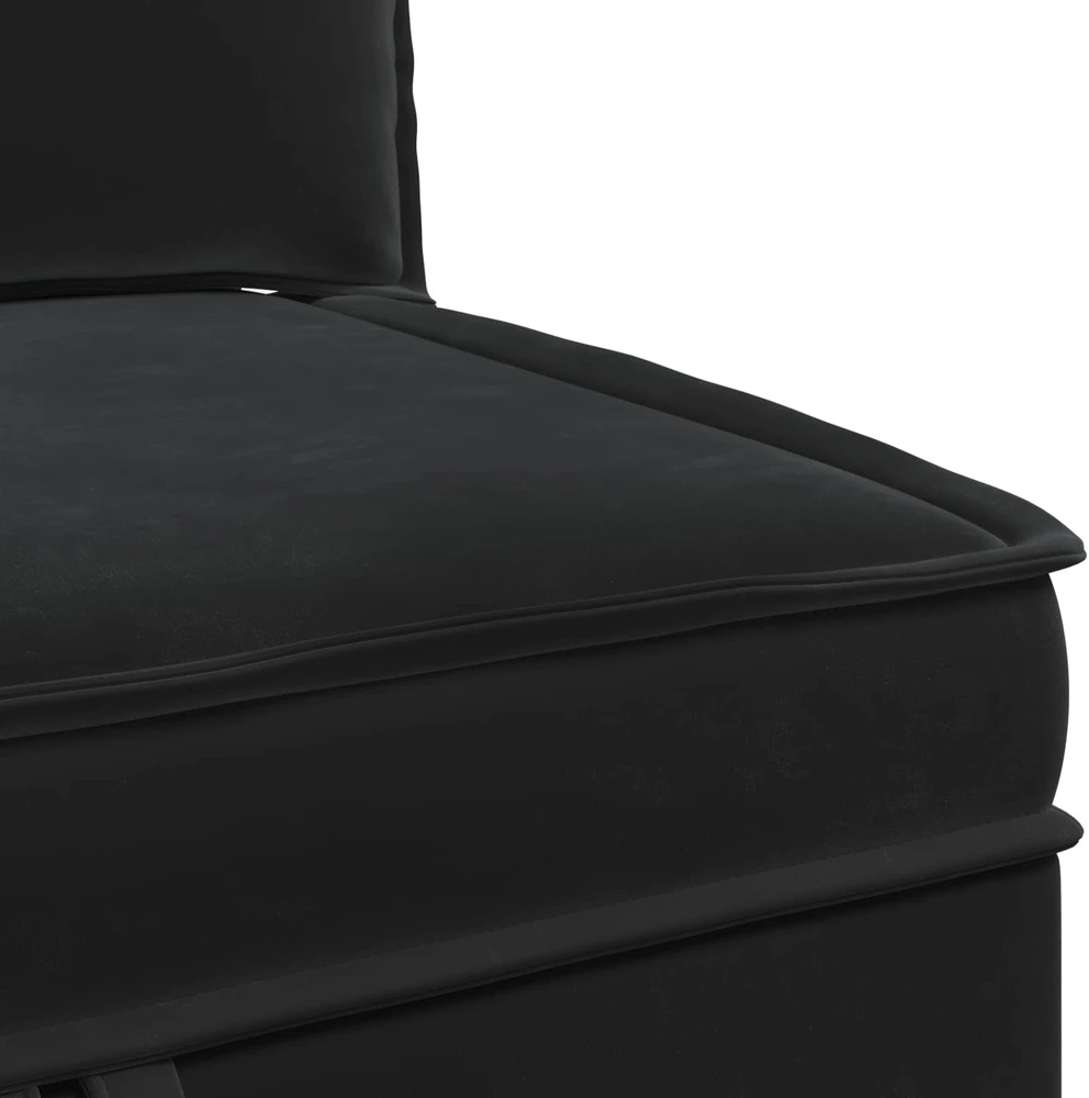 Sofa su saugojimu Juoda Aksomas
