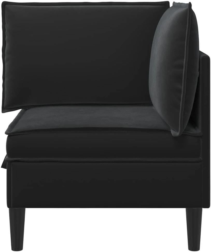 Sofa su saugojimu Juoda Aksomas