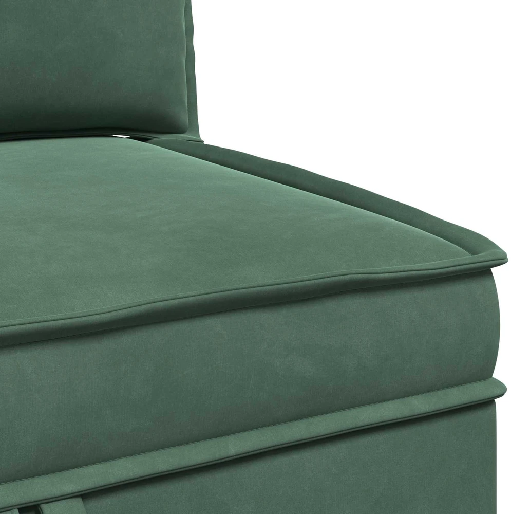 Sofa su saugojimu Jūrinė žalia Aksomas