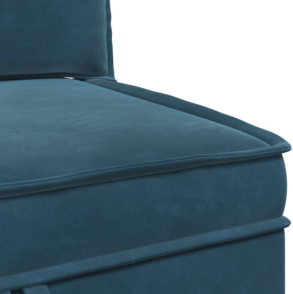 Sofa su saugojimu Mėlyna Aksomas