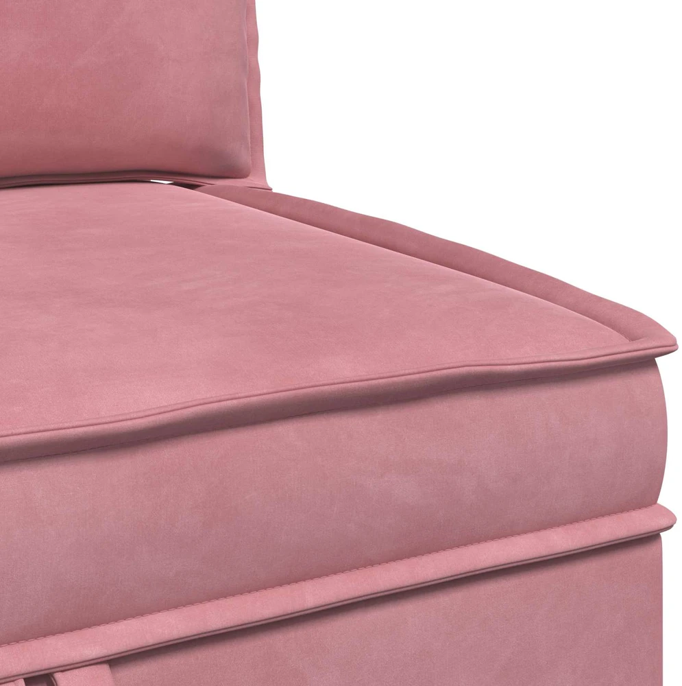 Sofa su saugojimu Rožinė Aksomas