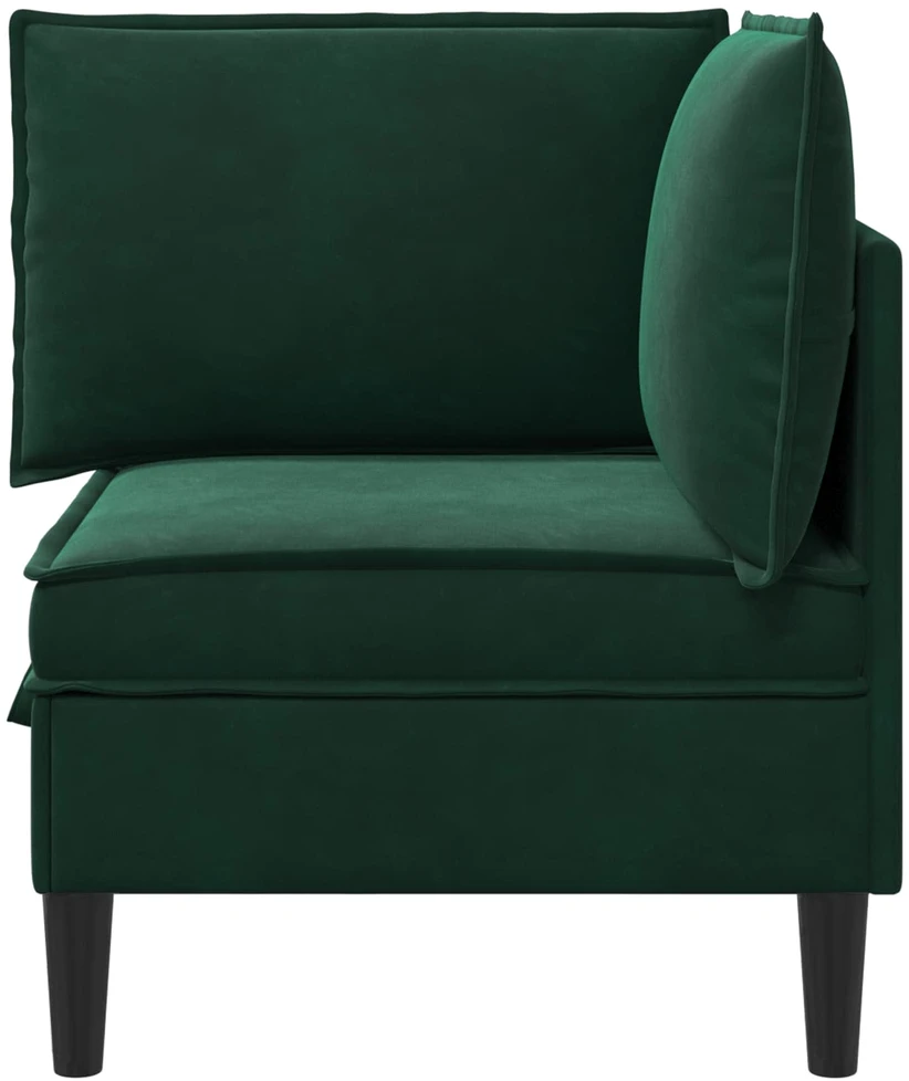 Sofa su saugojimu Tamsiai žalia Aksomas