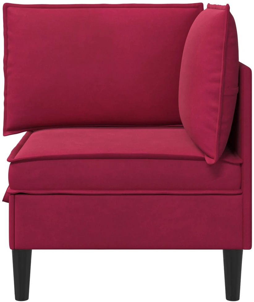 Sofa su saugojimu Vyno raudona Aksomas