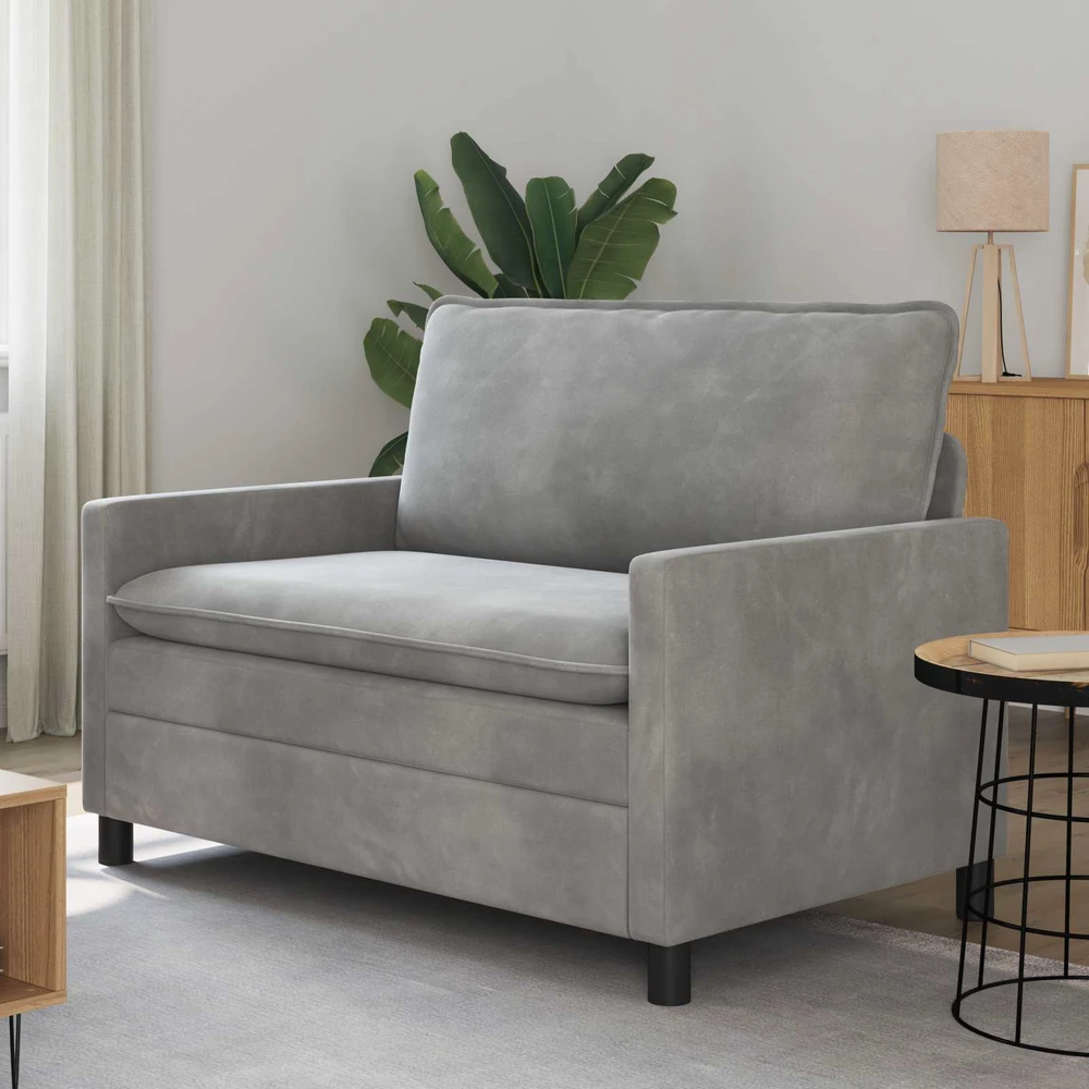 Sofa Šviesiai pilka 126 x 81 x 87,5 cm Aksomas