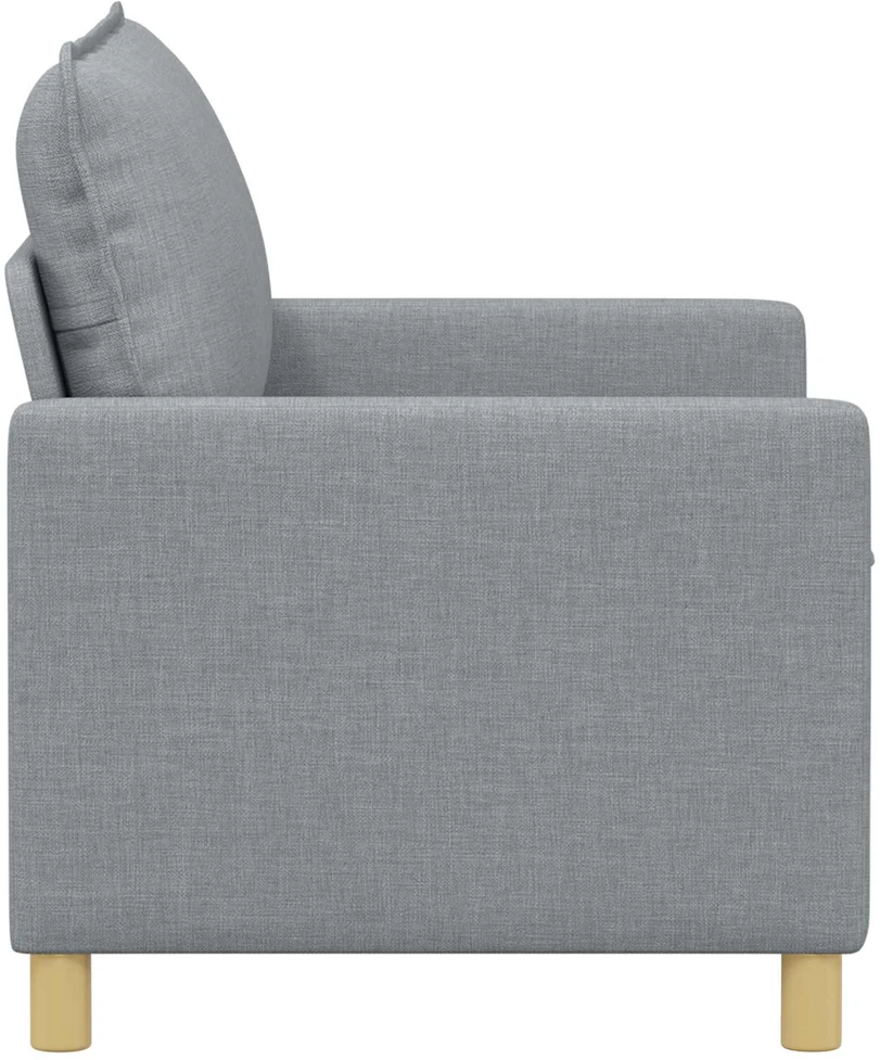 Sofa 2 vietos Šviesiai pilka 126 x 81 x 87,5 cm Audinys