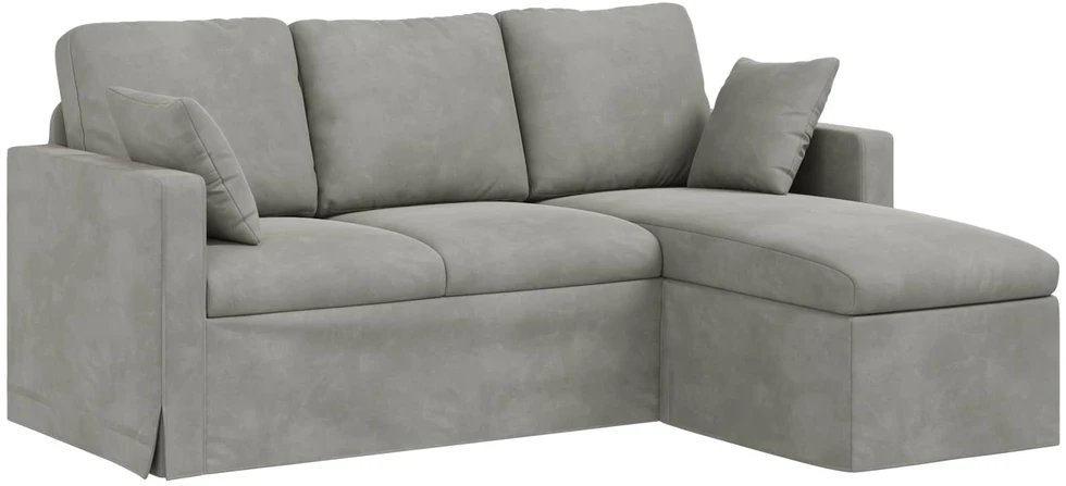 Sofa Šviesiai pilka 178 x 134 x 80 cm Aksomas