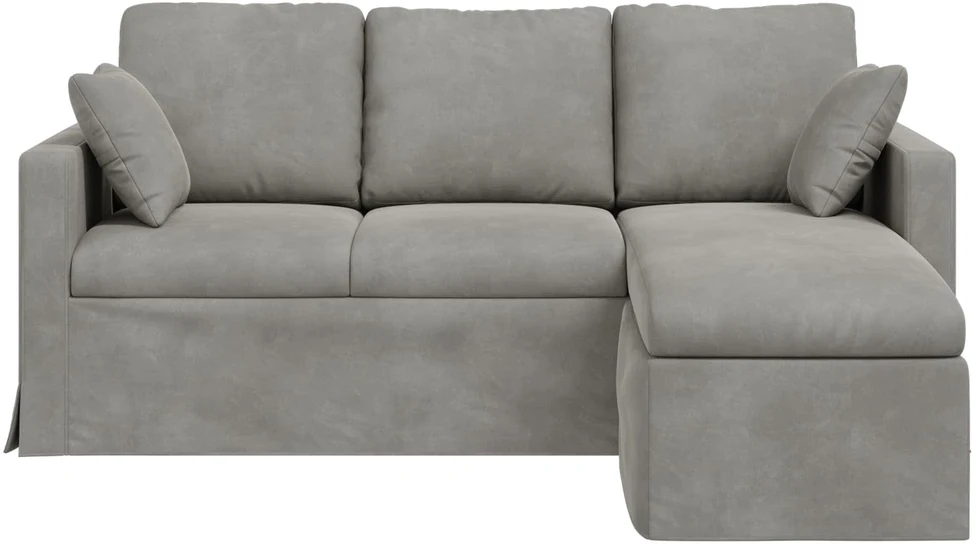 Sofa Šviesiai pilka 178 x 134 x 80 cm Aksomas