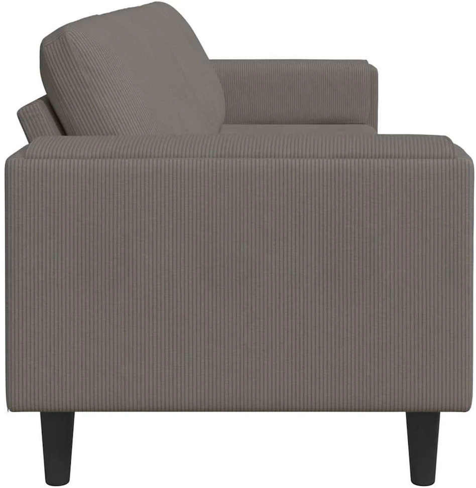 Sofa Šviesiai pilka 250 x 77 x 76 cm Kordūrinis audinys