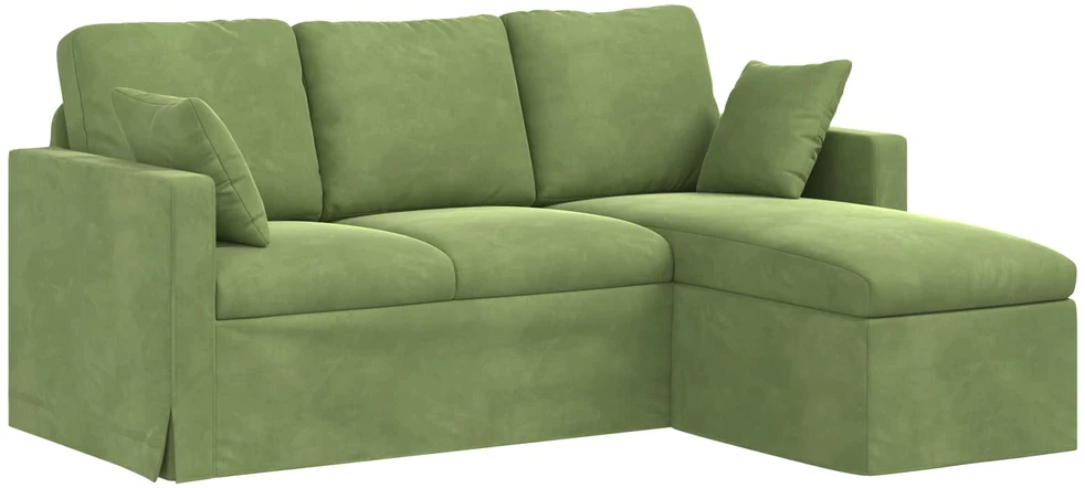 Sofa Šviesiai žalia 178 x 134 x 80 cm Aksomas