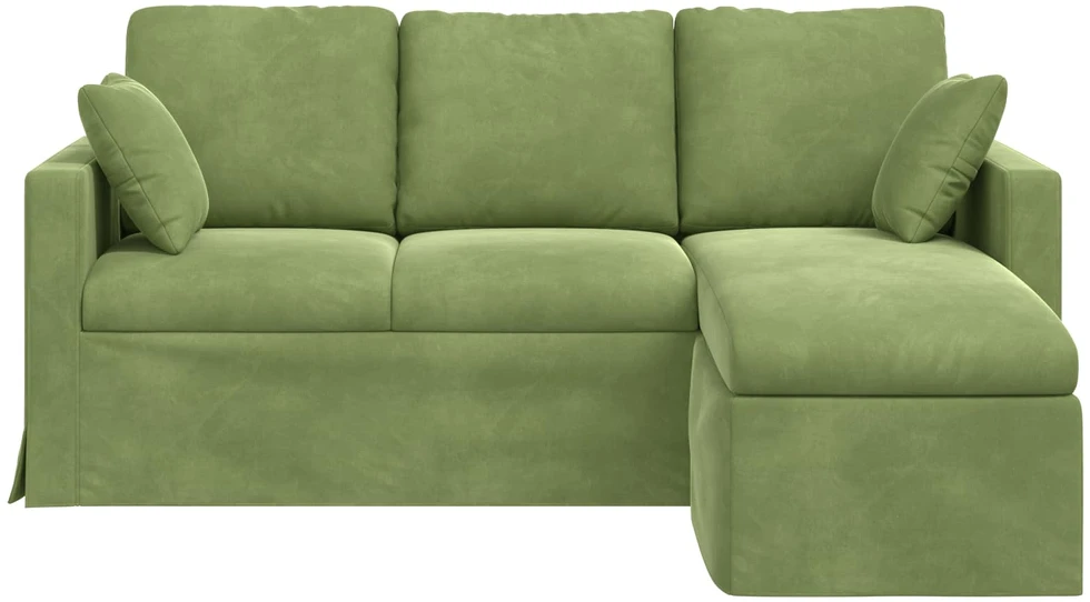 Sofa Šviesiai žalia 178 x 134 x 80 cm Aksomas