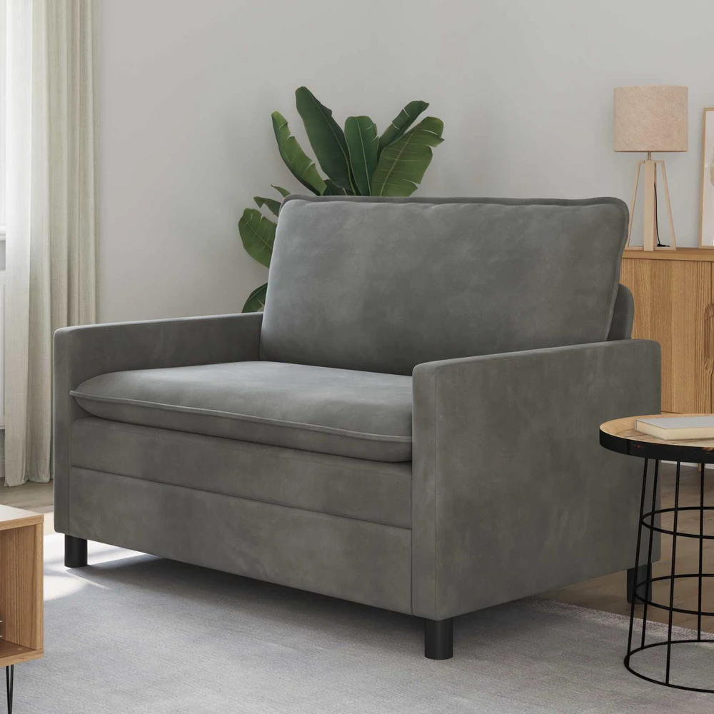 Sofa Tamsiai pilka 126 x 81 x 87,5 cm Aksomas