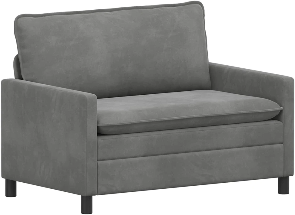 Sofa Tamsiai pilka 126 x 81 x 87,5 cm Aksomas