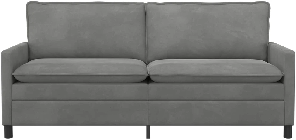 Sofa Tamsiai pilka 196 x 81 x 87,5 cm Aksomas