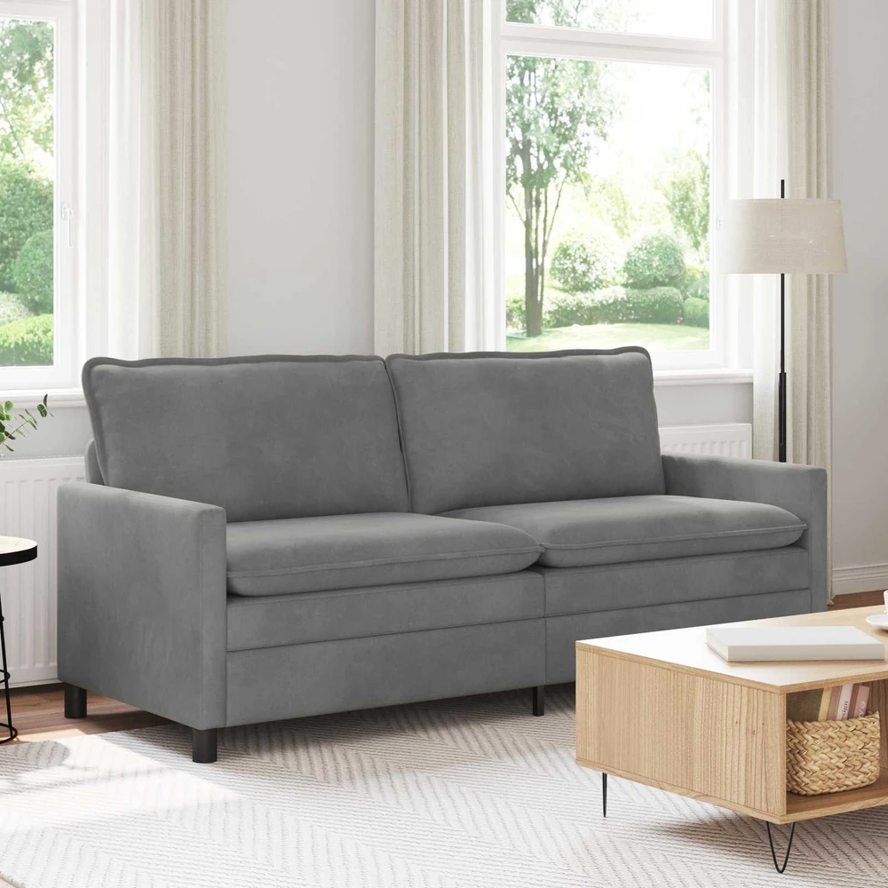 Sofa Tamsiai pilka 196 x 81 x 87,5 cm Aksomas