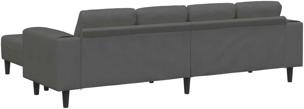 Sofa Tamsiai pilka 250 x 188 x 76 cm Kordūrinis audinys