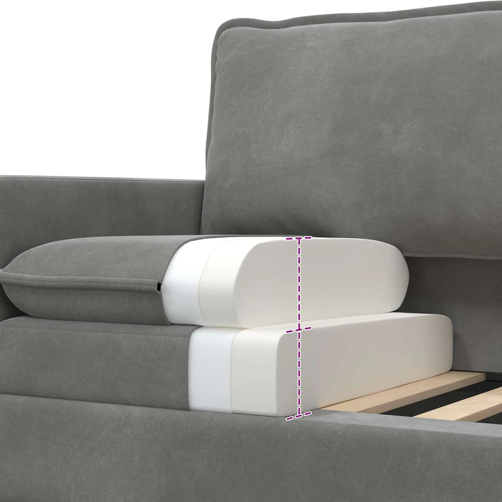 Sofa Tamsiai pilka 76 x 81 x 87,5 cm Aksomas