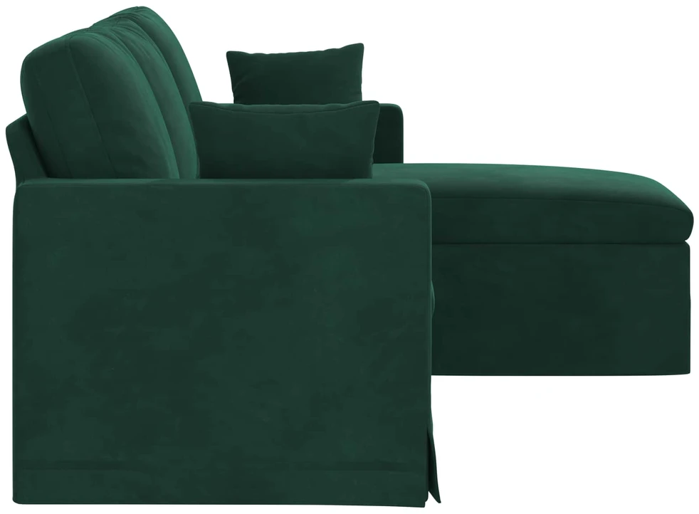 Sofa Tamsiai žalia 178 x 134 x 80 cm Aksomas