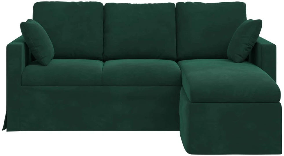 Sofa Tamsiai žalia 178 x 134 x 80 cm Aksomas