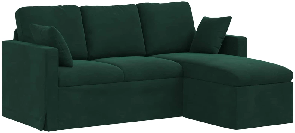 Sofa Tamsiai žalia 178 x 134 x 80 cm Aksomas
