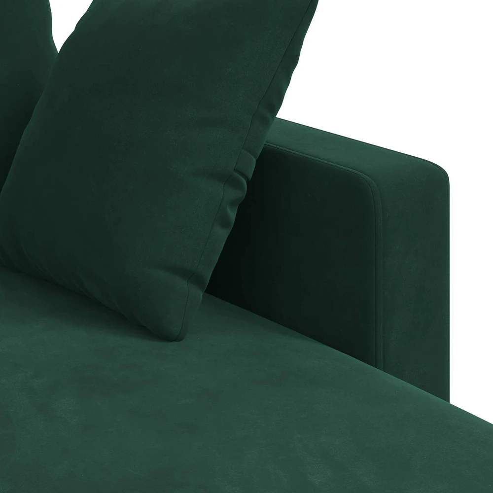 Sofa Tamsiai žalia 178 x 134 x 80 cm Aksomas
