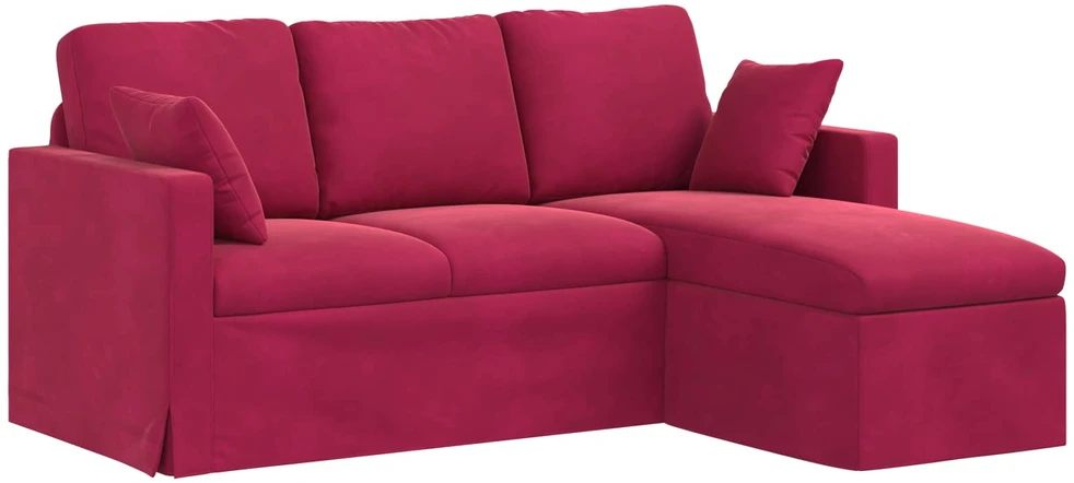 Sofa Vyno raudona 178 x 134 x 80 cm Aksomas