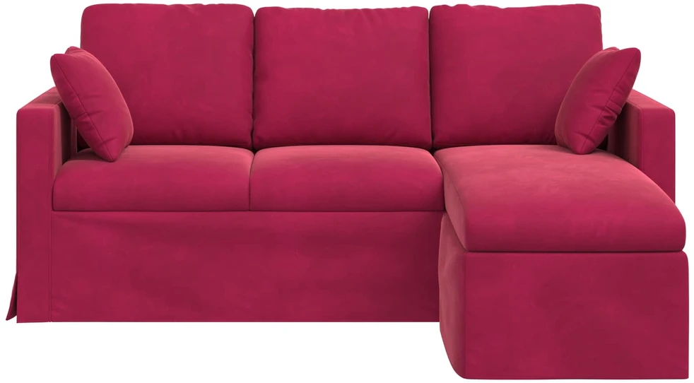 Sofa Vyno raudona 178 x 134 x 80 cm Aksomas