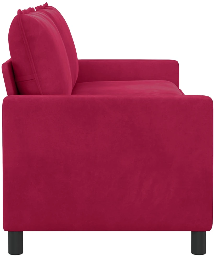 Sofa Vyno raudona 196 x 81 x 87,5 cm Aksomas