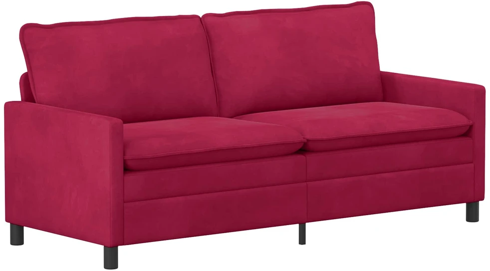 Sofa Vyno raudona 196 x 81 x 87,5 cm Aksomas