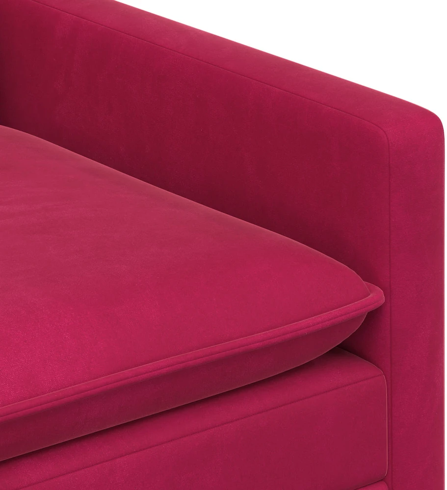 Sofa Vyno raudona 196 x 81 x 87,5 cm Aksomas