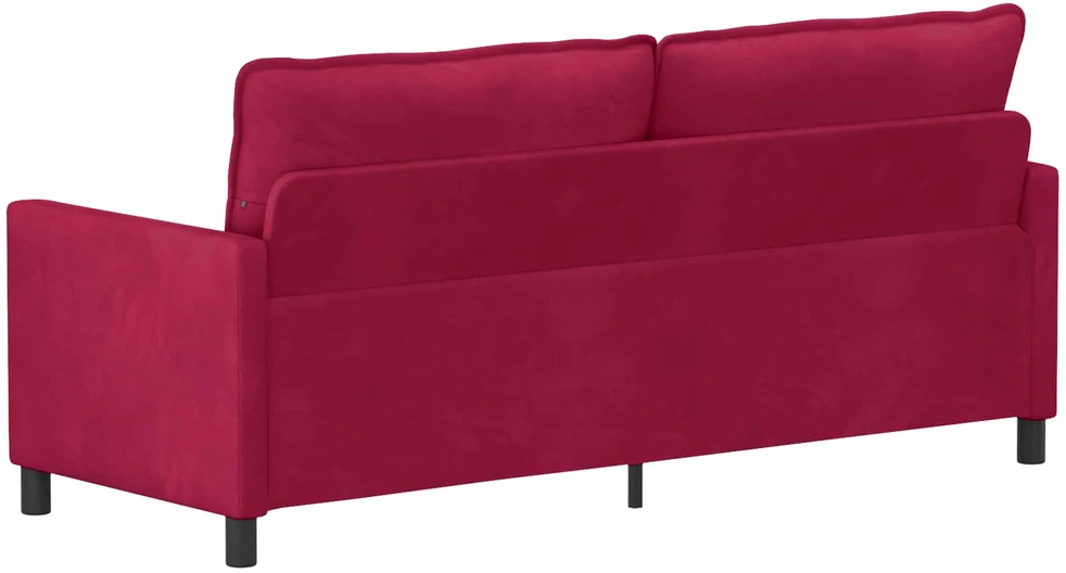Sofa Vyno raudona 196 x 81 x 87,5 cm Aksomas