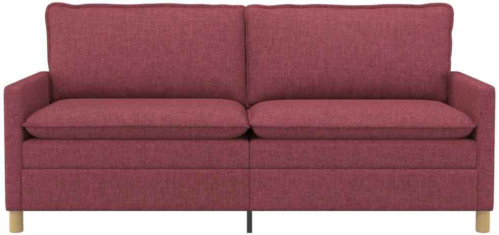 Sofa Vyno raudona 196 x 81 x 87,5 cm Audinys