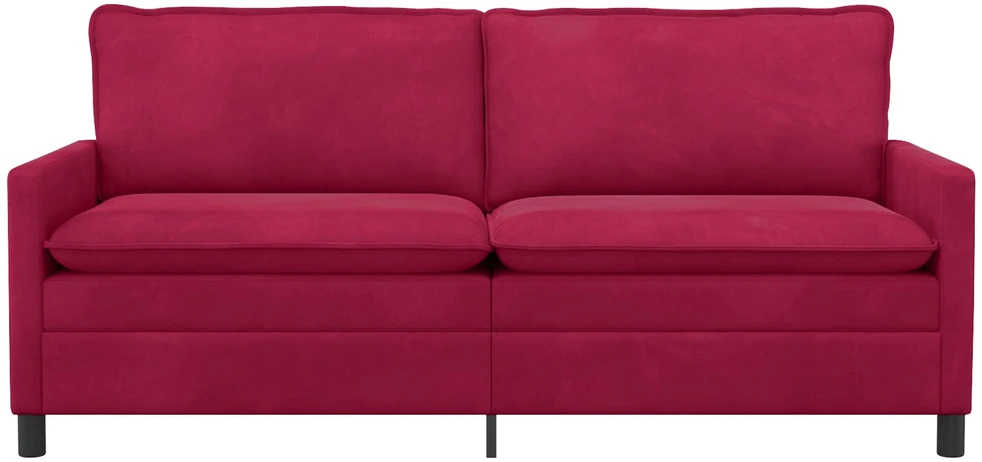 Sofa Vyno raudona 196 x 81 x 87,5 cm Aksomas