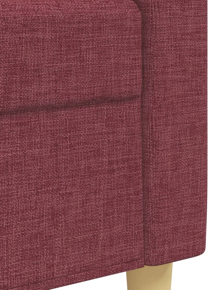 Sofa Sofos komplektas, 2 dalių, raudonojo vyno spalvos, audinys