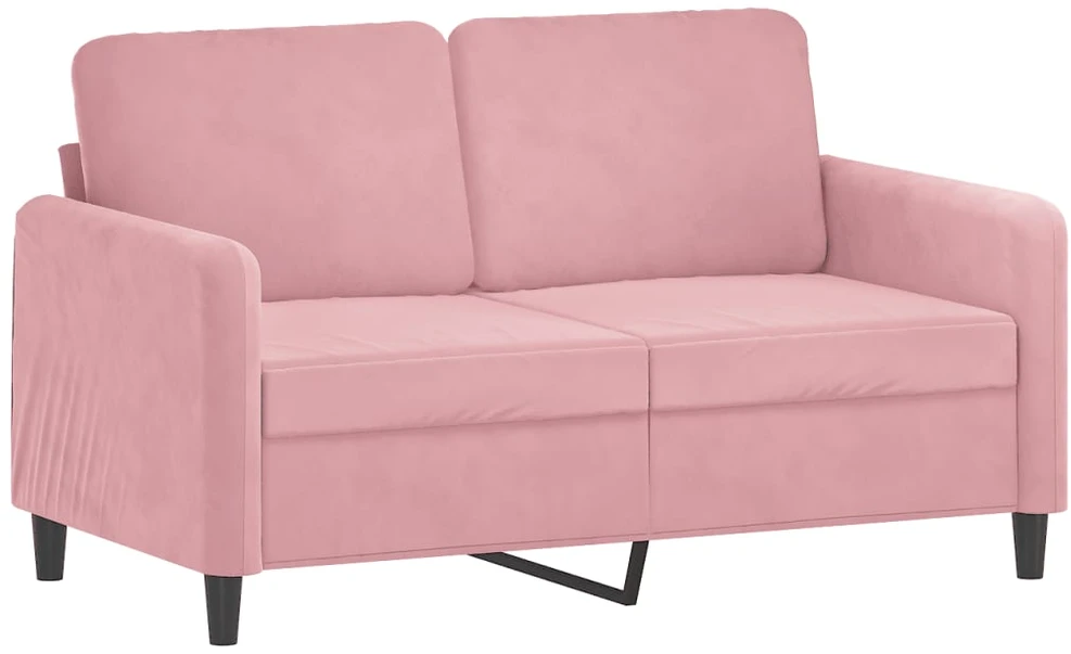 Sofa Sofos komplektas, 2 dalių, rožinės spalvos, aksomas