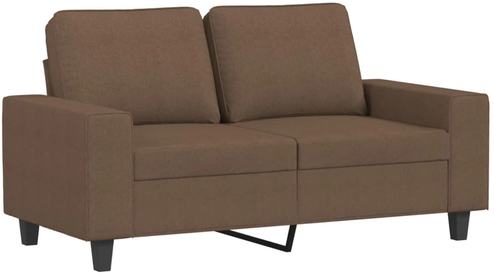 Sofa Sofos komplektas, 2 dalių, rudos spalvos, audinys