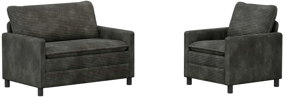 Sofa Sofos komplektas 2 vnt. Antracito Poliesteris