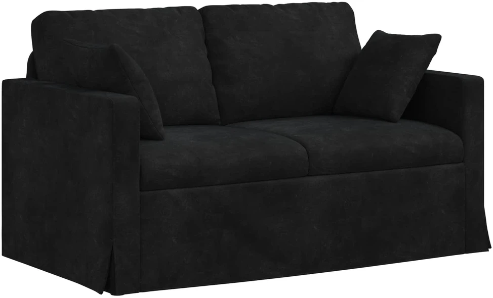 Sofa Sofos komplektas 2 vnt. Juoda Aksomas